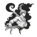 Genie from the lamp tattoo design idea