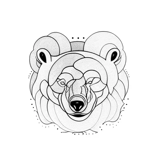 polar bear and basket of  peaches  sleeve  tattoo design idea