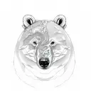polar bear peach  sleeve  tattoo design idea