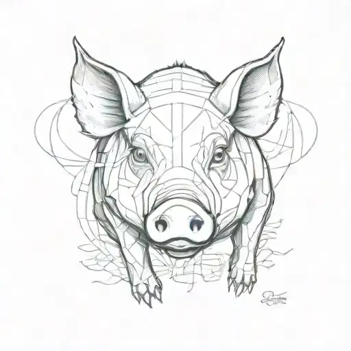 Dave matthews pig tattoo design idea