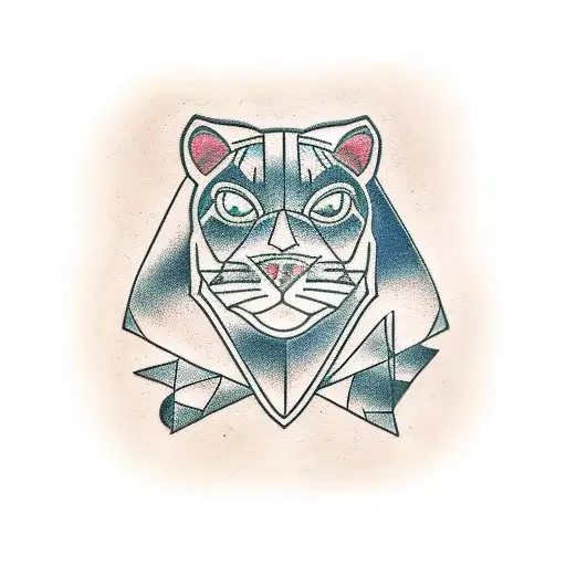 Panther climbing tattoo design idea