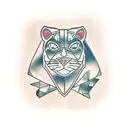 Panther climbing tattoo design idea