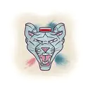 Panther climbing tattoo design idea