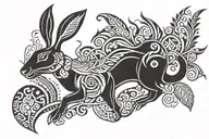 snow bunny tattoo design idea