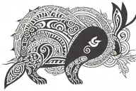 snow bunny tattoo design idea
