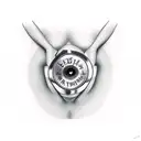 sexy girl nipple clamps tattoo design idea