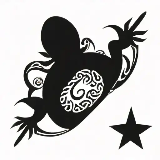 Berber salamander symbol tattoo design idea