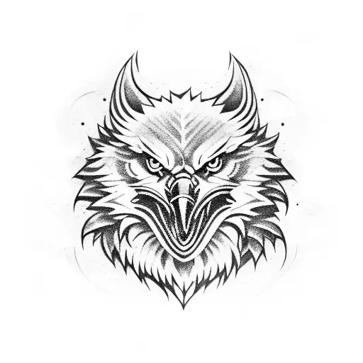 eagle wolves Viking  tattoo design idea