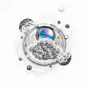 Astronaut floating in space surrounded by swirling galaxies and nebulae, holding a glowing marijuana joint tattoo design idea