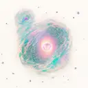 Astronaut floating in space surrounded by swirling galaxies and nebulae, holding a glowing marijuana joint tattoo design idea