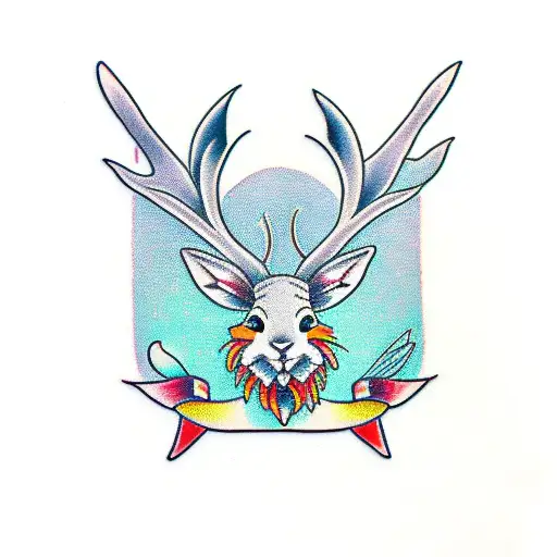 jackalope tattoo design idea