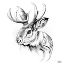 jackalope tattoo design idea