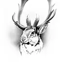 jackalope tattoo design idea