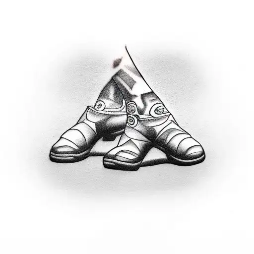 A Giant man stomp a tiny and a car tattoo design idea