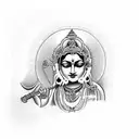 Radha Krishna tattoo design idea