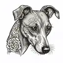 italian greyhound k9 tattoo design idea