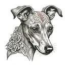 italian greyhound k9 tattoo design idea