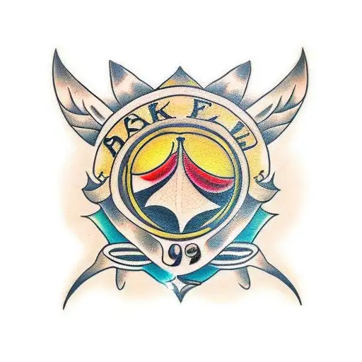 999 black and gold tattoo design idea