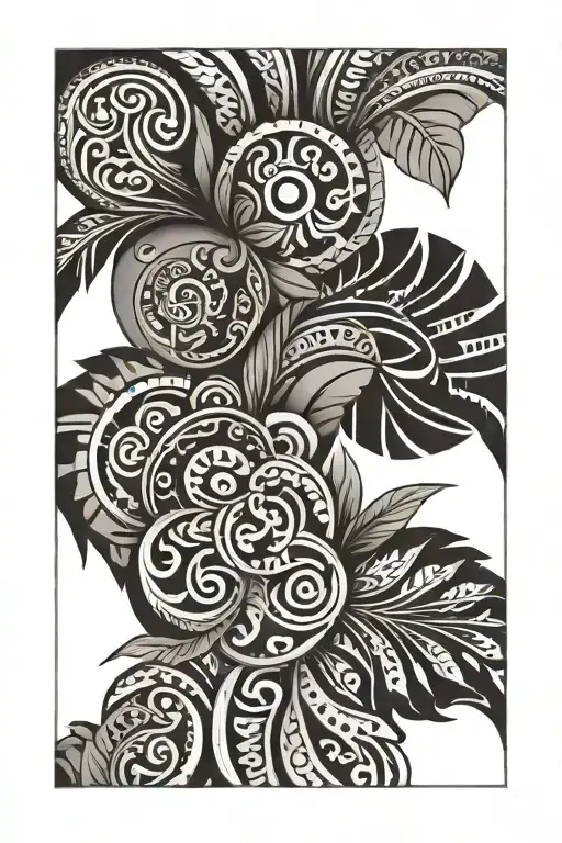 Hawaiian tribal patterns tattoo design idea