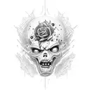 cartoon zombie  tattoo design idea