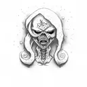 cartoon zombie  tattoo design idea