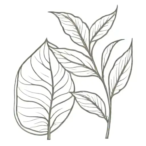 plant leafe tattoo design idea
