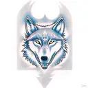 two halves of a wolf. Left is jouyful, right is snarling tattoo design idea