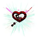 time bomb with human heart instead of dynamite tattoo design idea