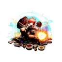 time bomb with human heart instead of dynamite tattoo design idea