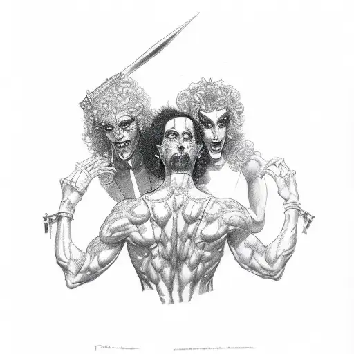 Frank N Furter from the back  tattoo design idea