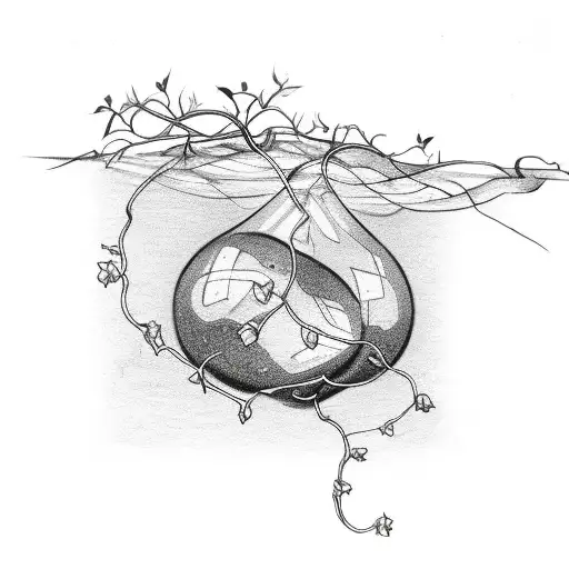 shattered light bulb with a vine growing out of it  tattoo design idea