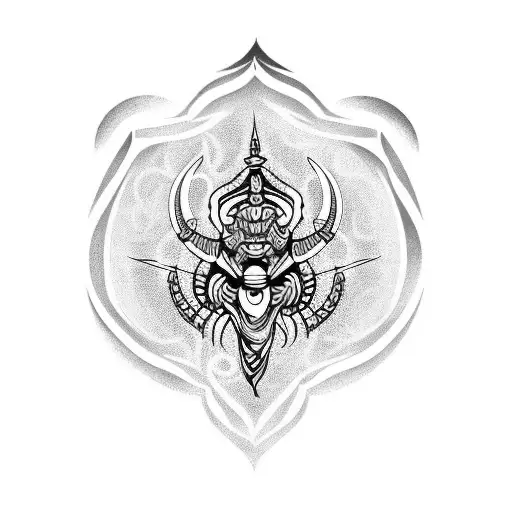 tribal tattoo scorpio+virgo=aries   tattoo design idea