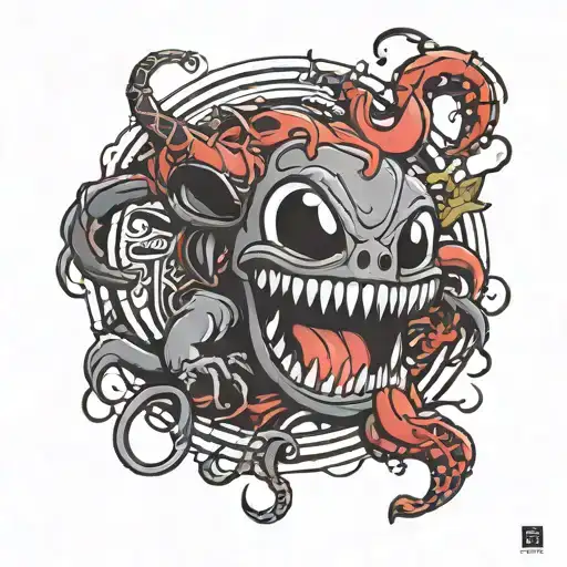 stitch and venom carnage tattoo design idea