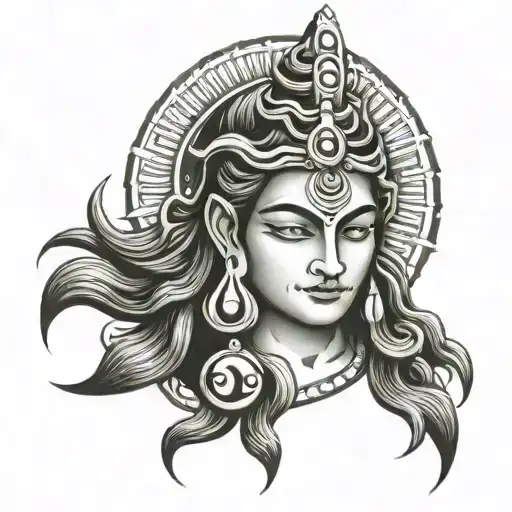 lord shiva third eye tattoo design idea