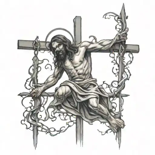 jesus christ crucifixion tattoo design idea