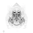 initials PF  tattoo design idea