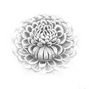 box turtle chrysanthemums  tattoo design idea