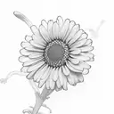 box turtle, chrysanthemums  tattoo design idea