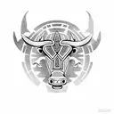 simple maori bull head tattoo tattoo design idea