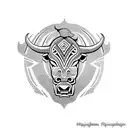 simple maori bull head tattoo tattoo design idea
