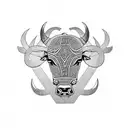 simple maori bull head tattoo tattoo design idea