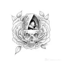coffin with baby  tattoo design idea
