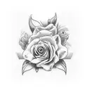 coffin with baby  tattoo design idea