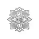 tattoo with simple lines, white background, about loyalty, family and power tattoo design idea