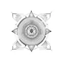 tattoo with simple lines, white background, about loyalty, family and power tattoo design idea