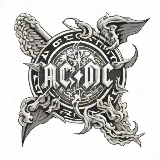 Художественная татуировка «AC/DC». Мастер- Илья Берёзкин