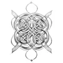 Celtic knot sleeve tattoo design idea