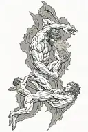 Creation Of Adam tattoo design idea