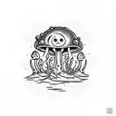 fallout mushroom cloud tattoo design idea