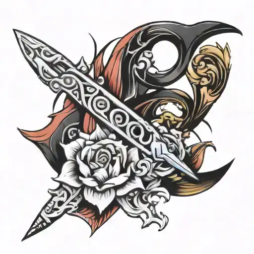 scissors tattoo design idea